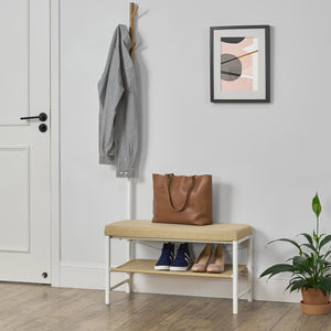 Sitzbank mit Schuhablage Rjukan Beige pro.tec