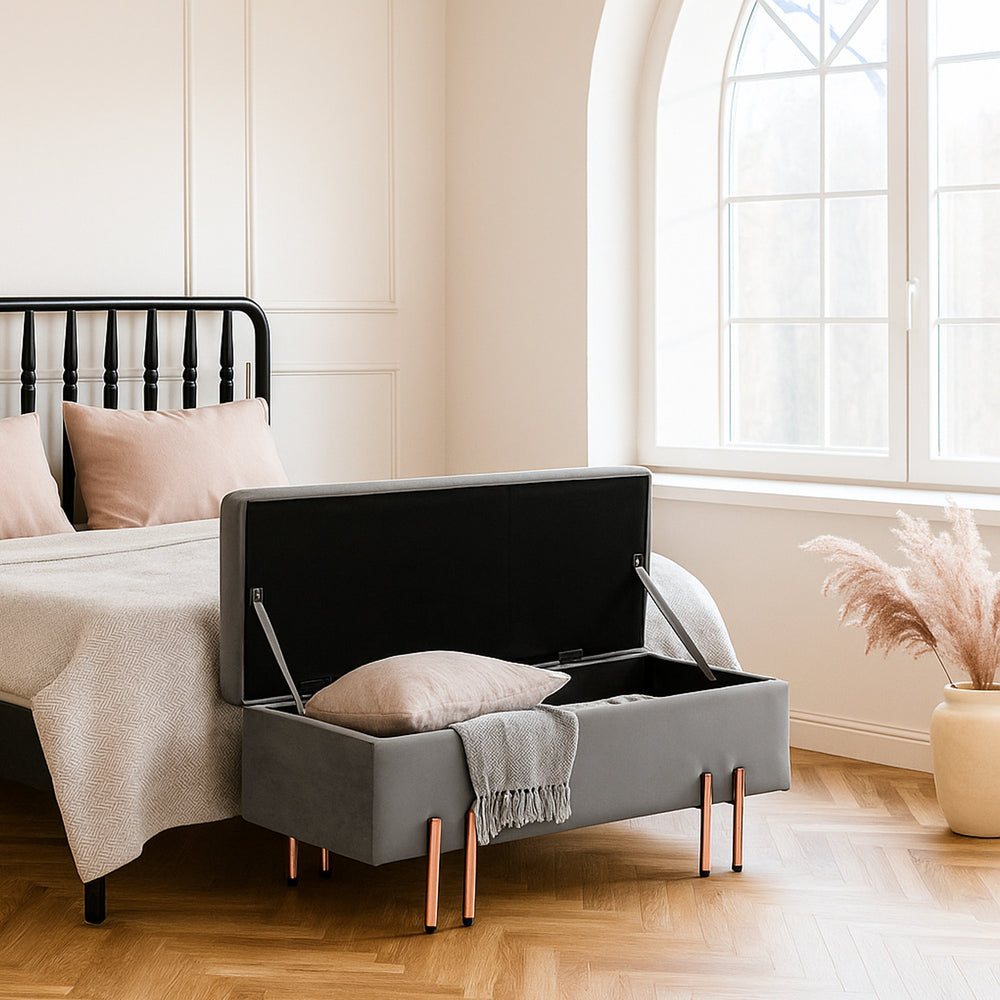 Sitztruhe Dals Samt [en.casa]