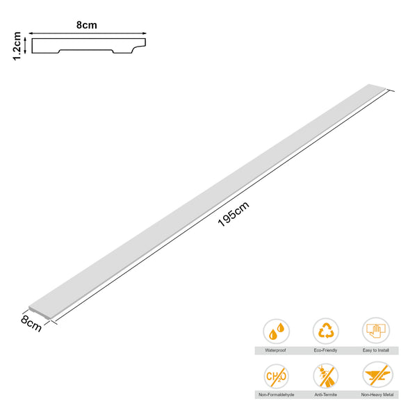 Sockelleisten Coevorden Set Weiß [neu.haus]