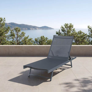 Sonnenliege Baragiano 197x64x30 cm Dunkelgrau [casa.pro] - premiumXL