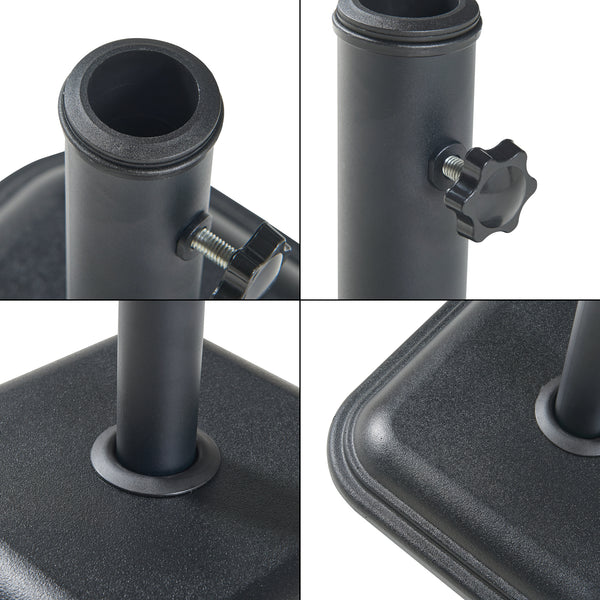 Sonnenschirmständer Biccari Beton Schwarz [casa.pro]