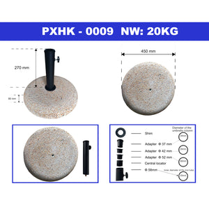 Sonnenschirmständer Bitritto Beton Ø45x6 cm [casa.pro]