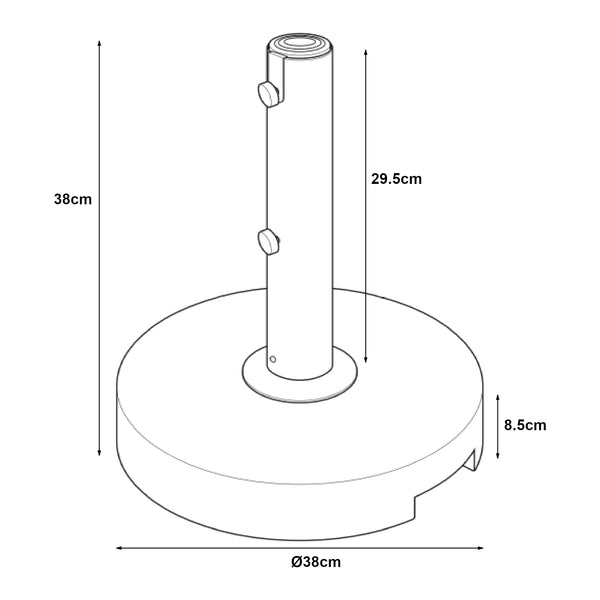 Sonnenschirmständer Bomba Granit [casa.pro]