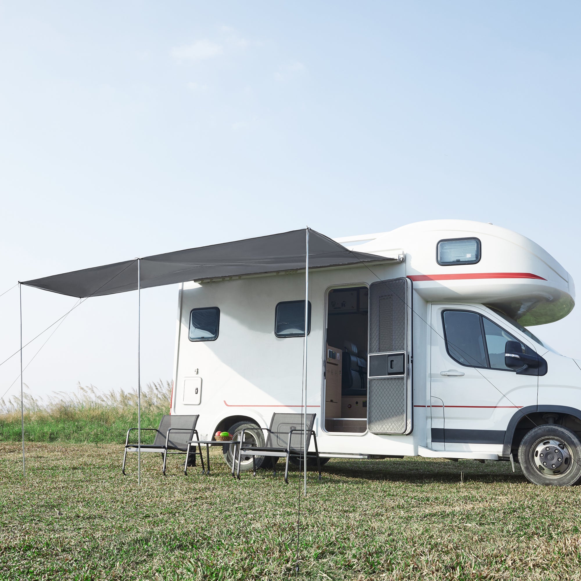 zelt vordach wohnwagen pro.tec Wohnwagen-Vordach Beuningen – Outdoor-Schatten fürs Camping