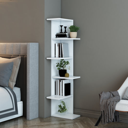 Standregal Pandrup Weiß [en.casa]