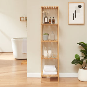 Standregal Lierne Bambus Natur [en.casa]