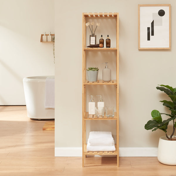 Standregal Lierne Bambus Natur [en.casa]