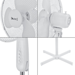 Standventilator Antrim Ø 41 cm mit 3 Stufen in versch. Farben en.casa