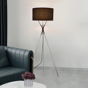 Stehleuchte Athlone Silber/Schwarz [lux.pro]