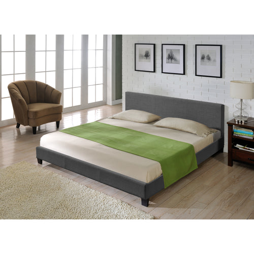 Modernes Stoffbett Bettgestell dunkelgrau CORIUM - premiumXL