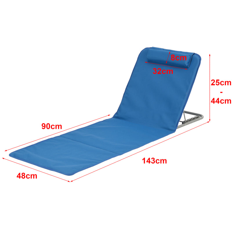 Maßskizze Strandmatte Donostia 2er Set 143x48cm in versch. Farben [en.casa]