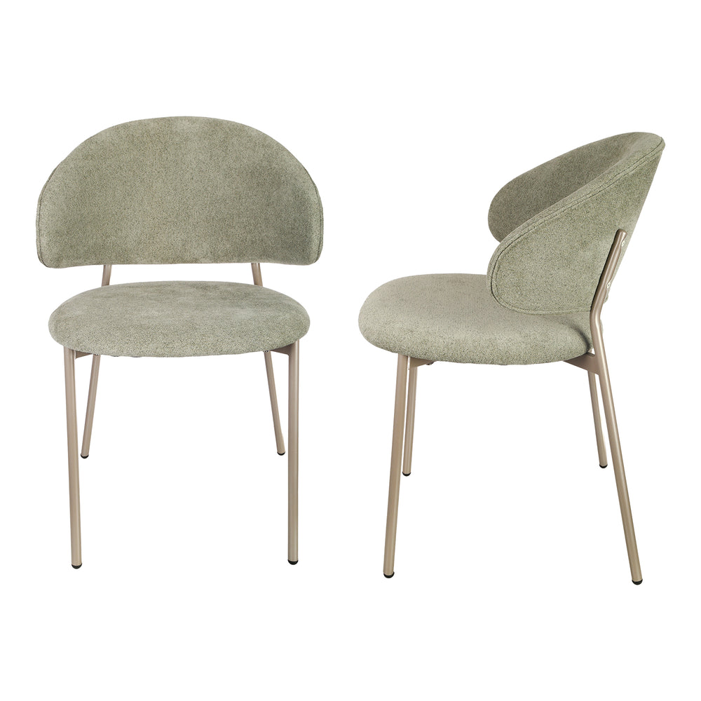 Esszimmerstuhlset Lipis Textil Grün [en.casa]