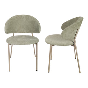 Esszimmerstuhlset Lipis Textil Grün [en.casa]