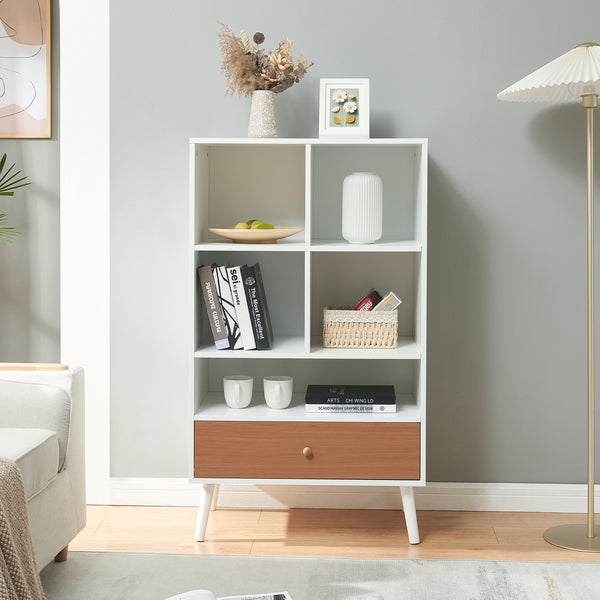 Bücherregal mit Schublade Reyljand [en.casa]