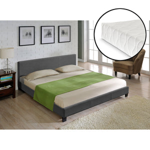 Modernes Stoffbett Bettgestell dunkelgrau CORIUM