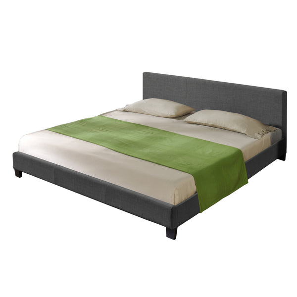 Modernes Stoffbett Bettgestell dunkelgrau CORIUM