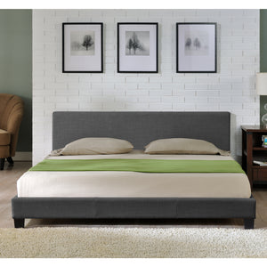 Modernes Stoffbett Bettgestell dunkelgrau CORIUM