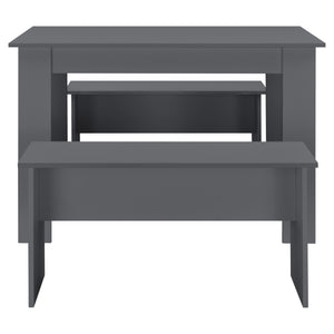 Tisch- und Bank Set 110x70 cm in versch. Farben en.casa