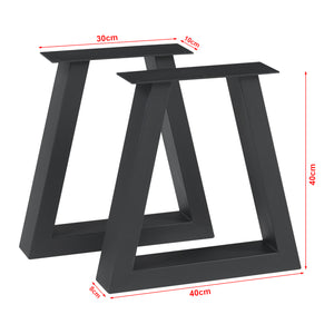 Tischgestell 2er Set Greiling Schwarz [en.casa]