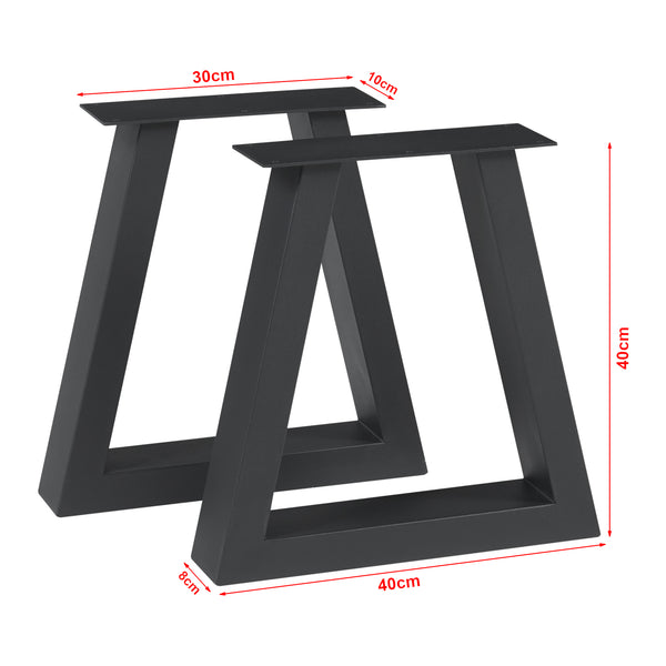 Tischgestell 2er Set Greiling Schwarz [en.casa]