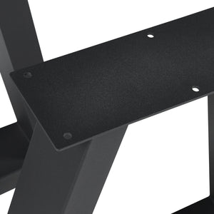 Tischgestell 2er Set Greiling Schwarz [en.casa]