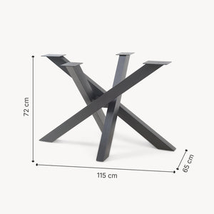 Tischgestell Umala Stahl Schwarz [en.casa]