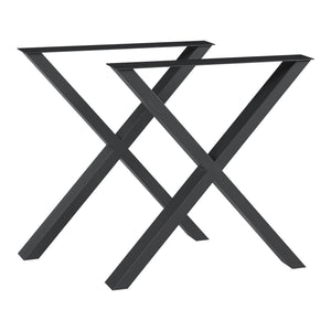 Tischgestell 2er Set Greith Schwarz [en.casa]