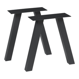 Tischgestell 2er Set Heustreu Schwarz [en.casa]