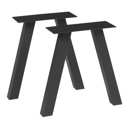 Tischgestell 2er Set Heustreu Schwarz [en.casa]