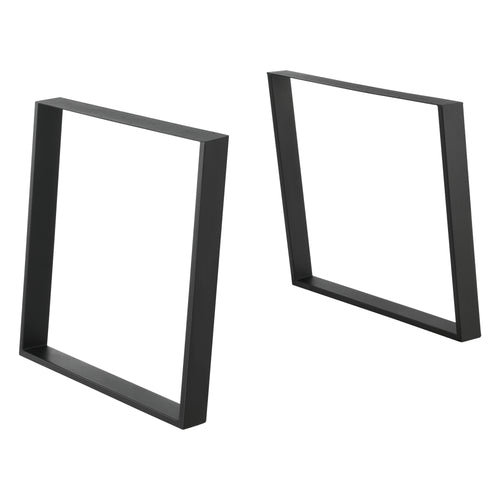 2er - Set Tischgestell in verschiedenen Größen Stahl Schwarz Matt en.casa - premiumXL