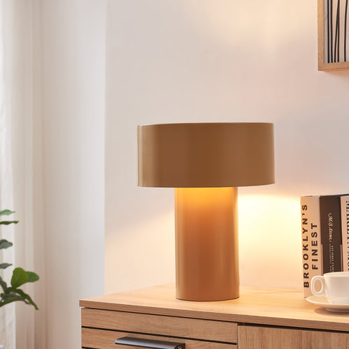 Tischleuchte Kömn Metall 37x30x30 cm Braun [lux.pro] - premiumXL