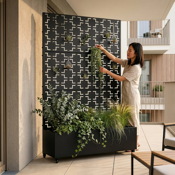 Trennwand Aaskis mit Blumenkasten [casa.pro]