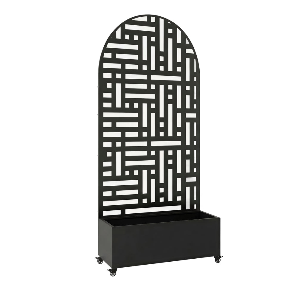 Trennwand Bernalda mit Blumenkasten Bogenform [casa.pro]