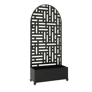 Trennwand Bernalda mit Blumenkasten Bogenform [casa.pro]