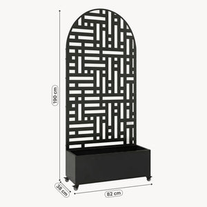 Trennwand Bernalda mit Blumenkasten Bogenform [casa.pro]