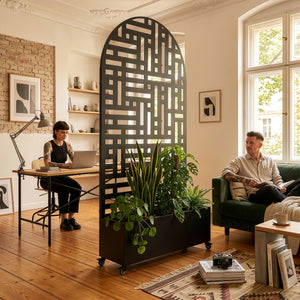 Trennwand Bernalda mit Blumenkasten Bogenform [casa.pro]