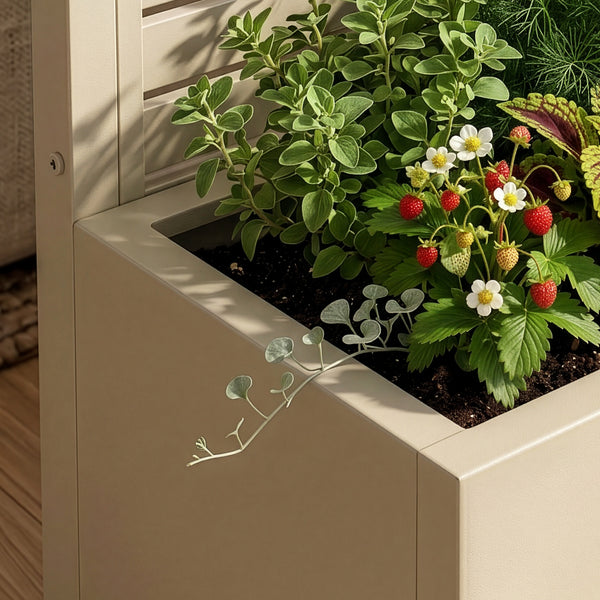 Trennwand Nodepp mit Blumenkasten Stahl [casa.pro]