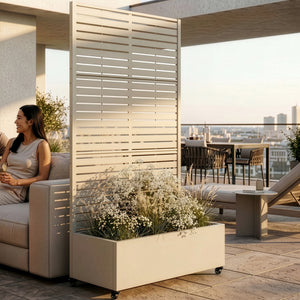 Trennwand Nodepp mit Blumenkasten Stahl [casa.pro]