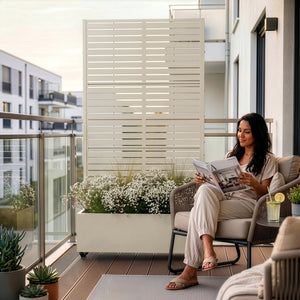 Trennwand Nodepp mit Blumenkasten Stahl [casa.pro]