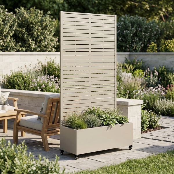 Trennwand Nodepp mit Blumenkasten Stahl [casa.pro]