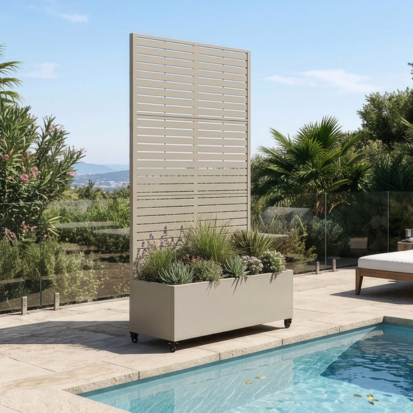 Trennwand Nodepp mit Blumenkasten Stahl [casa.pro]