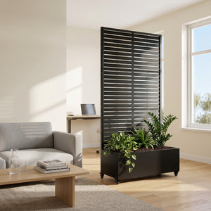 Trennwand Nodepp mit Blumenkasten Stahl [casa.pro]