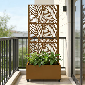 Trennwand Surnskoki mit Blumenkasten [casa.pro]
