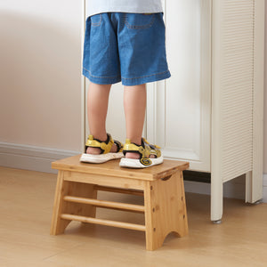 Tritthocker Ryslinge bis 100 kg Bambus [en.casa] - premiumXL