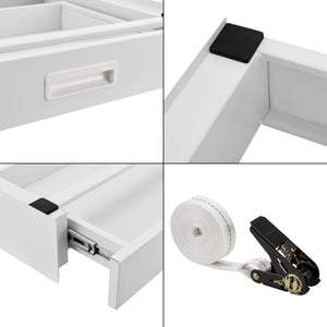 Verbindungsrahmen Buxton für Waschmaschine/Trockner [en.casa]