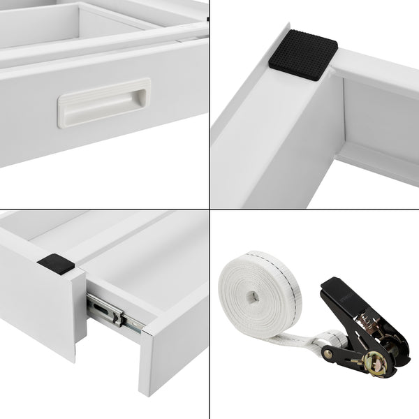 Verbindungsrahmen Buxton für Waschmaschine/Trockner [en.casa]