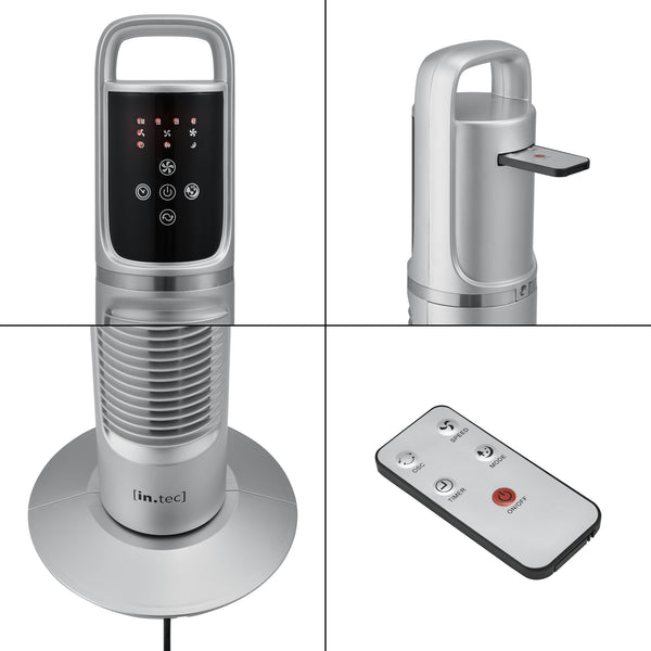 Standventillator Towervent 40W 3 Betriebsmodi Schwarz in.tec