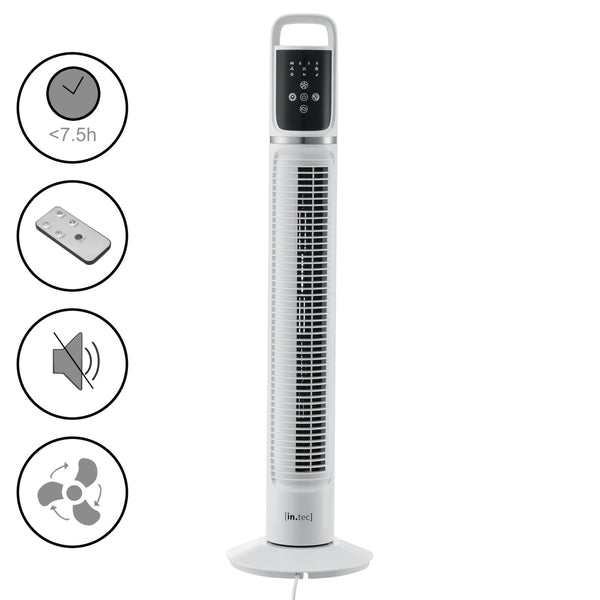 Standventillator Towervent 40W 3 Betriebsmodi Schwarz in.tec