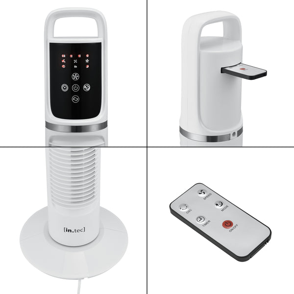 Standventillator Towervent 40W 3 Betriebsmodi Schwarz in.tec