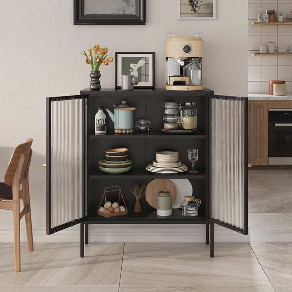 Vitrinen-Sideboard Vinterhavn [en.casa]